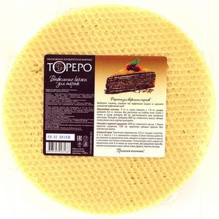 Коржи Тореро  для торта вафельные круглые 120г